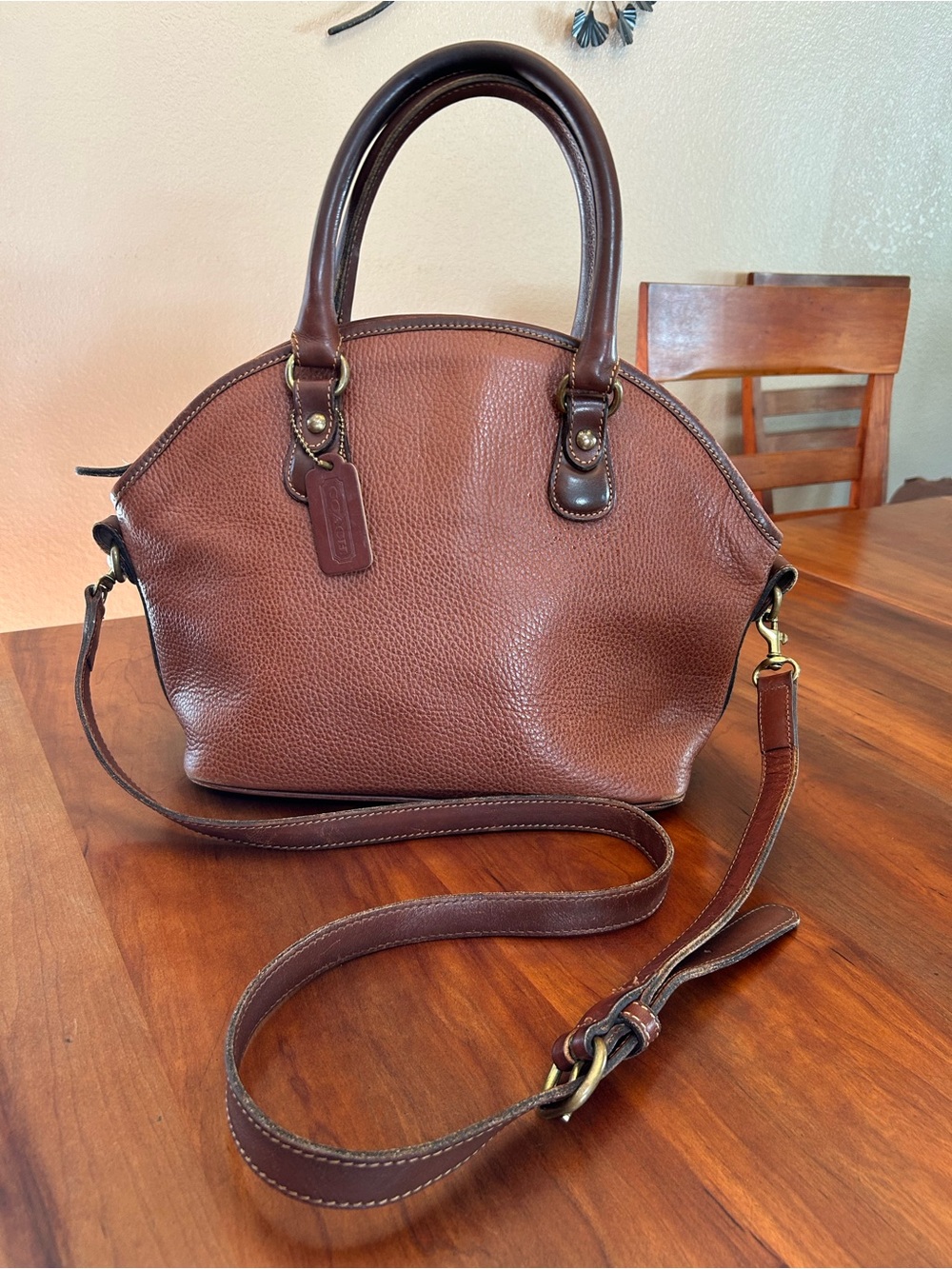 Vintage Coach Sheridan Rothwell Satchel British Tan 1989-1993 READ